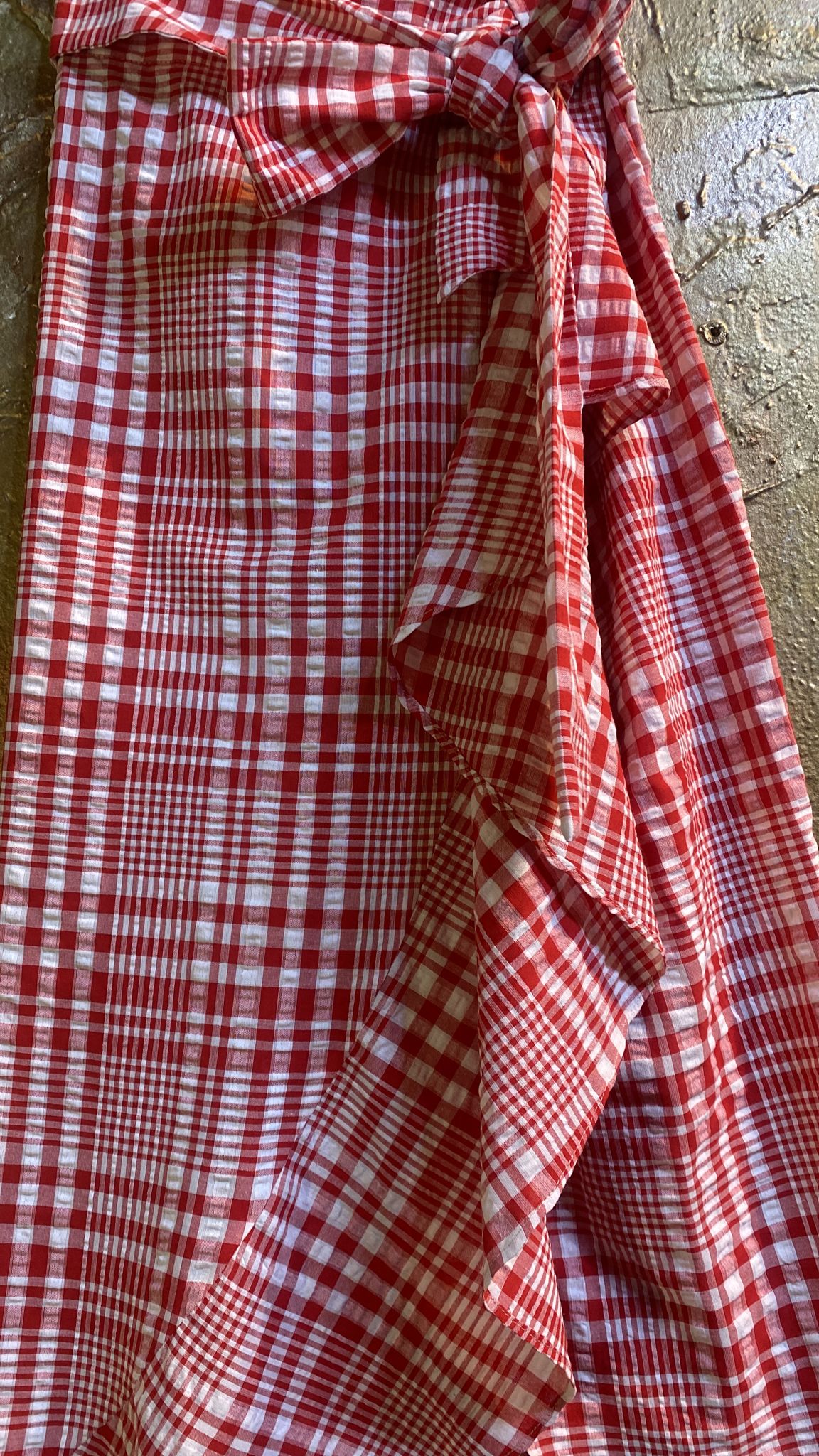 Paloma Herrero. Falda pareo a medida.