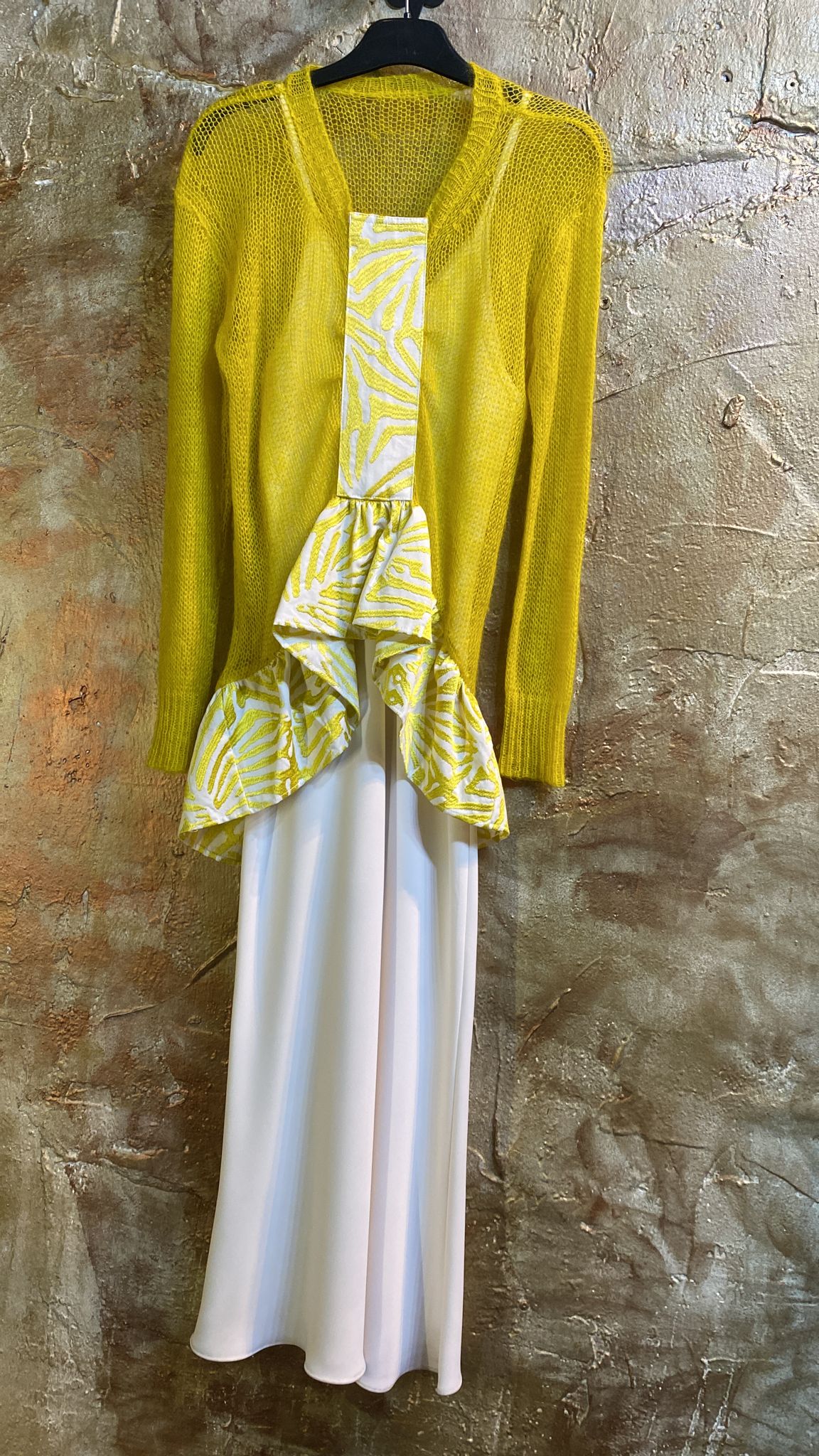 Paloma Herrero. Vestido lencero con jersey. Dos piezas