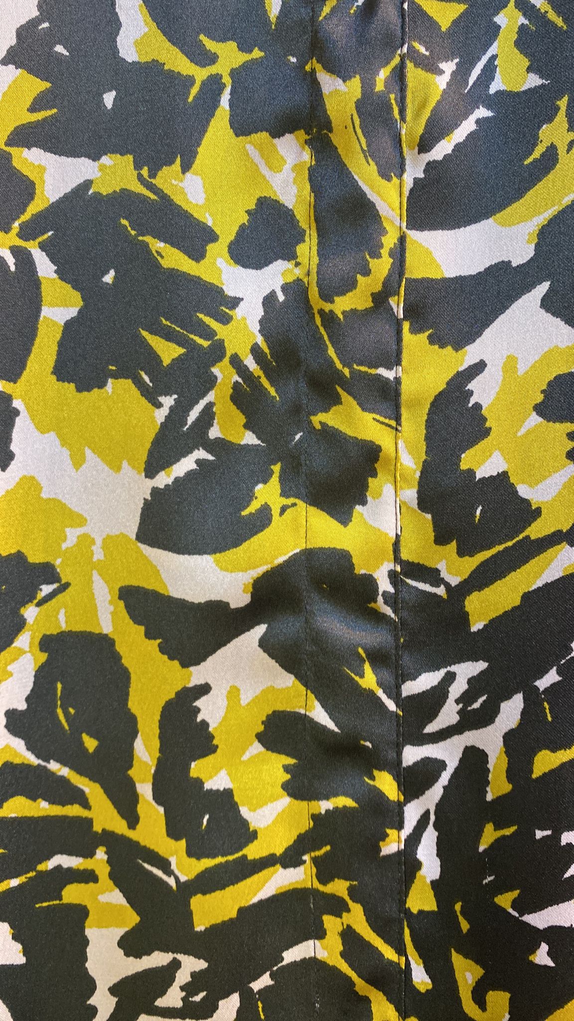 Archive. Firma Clements Ribeiro. Vestido viscosa amarillo limón y negro.